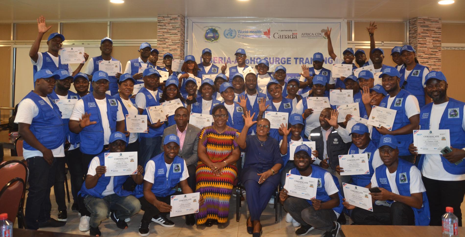Group Photo at the AVoHC SURGE training-closing ceremony