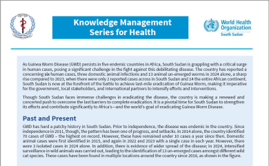  WHO South Sudan: Knowledge Management Series for Health 2025
