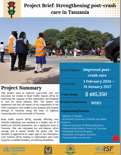 Project Brief: Strengthening post-crash care in Tanzania