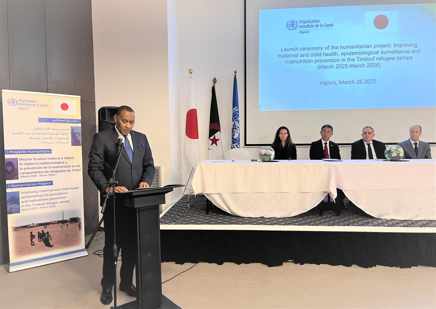 Lancement peojet umanitaire OMS Japon 