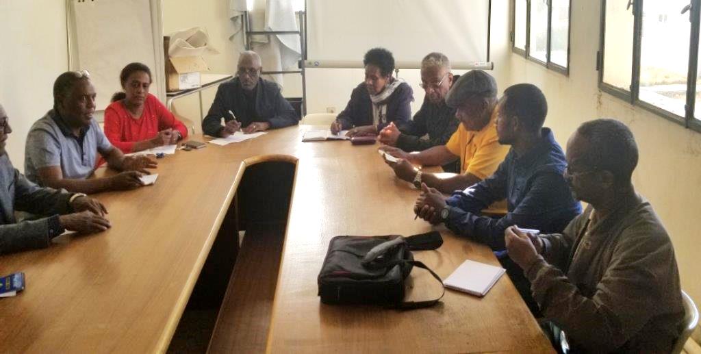 Hon. Min .Ms Amina Nuhussien and higher officials of MoH Conducting Coordination meeting and assessment of the COVID-19 preparedness and readiness activities on 9th March 2020