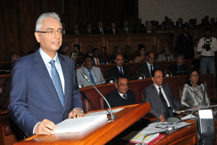 Hon. Pravind Kumar Jugnauth, Prime Minister of the Republic of Mauritius presenting the National Budget 2019-2020