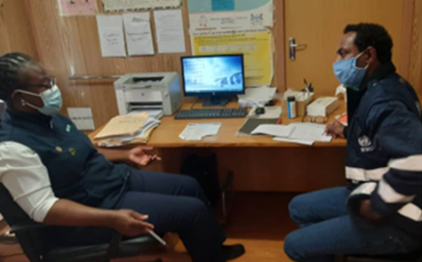 Conducting supportive supervision in Moletemane Clinic