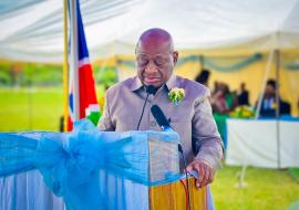 Honorable, Dr Kalumbi Shangula, Minister of Health and Social Services