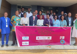 The meeting aimed to review the implementation status of the Global Laboratory Initiative (GLI) Africa Regional framework (2016-2020), operationalize the AFR SRL network, and discuss resource mobilization strategies for SRLs and National Centers of Excellence (NCEs). Participants included representatives from SRLs (Cotonou, Kampala, Alger, and Johannesburg), candidate SRLs (Maputo and Kigali), candidate NCEs (Ethiopia Public Health Institute and Zaria National TB Reference Laboratory), WHO AFRO, the Global 