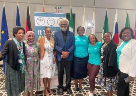 WHO and Unitaid staff together with some officials from the National Department of Health during the Cervical cancer side event in Durban.