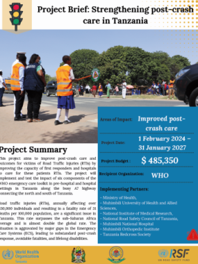 Project Brief: Strengthening post-crash care in Tanzania