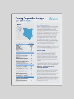 Kenya Country Cooperation Strategy 2024-2030 - At a Glance