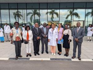 WHO Acting Representative, Dr. Humphrey, with some members of the high level delegation