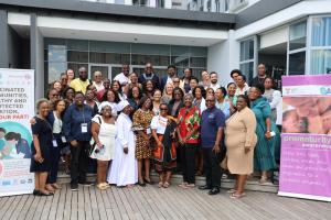 Group photo of participants at the training workshop to orient key stakeholders on Triple Elimination and the process of validation