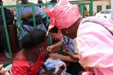 303 Vaccination against polio in progress
