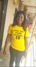 Dosunmo Oluwafunke during a TB sensitization