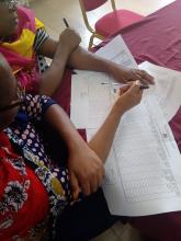 Community health providers in the training session