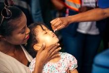 Child vaccinated during the campaign