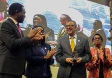 Dr Tedros receives CPHIA Lifetime Achievement Award