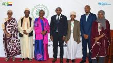 La délégation de l'OMS et la WR aux côtés du Ministre des Affaires étrangères et ses collaborateurs