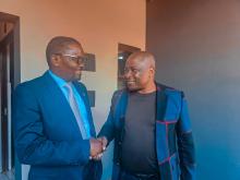 Dr. Innocent Nuwagira- WHO Lesotho Representative engages the Minister of Health at the Joint Appraisal for GAVI supported Immunization programs - Lesotho