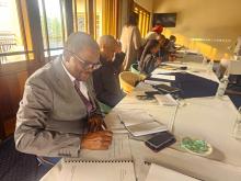 Dr. Innocent Nuwagira, WHO Lesotho Representative co-signs the Lesothos National Steering Commitee Terms of Reference for the Pandemic Fund