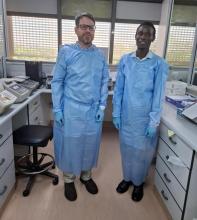 From left; Nick Wager from the CDC and Dr Seth Inzaule, WHO consultant