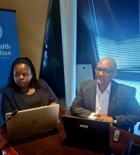 From right; WHO Botswana, Dr. Melvin Leteane