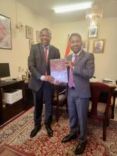 H.E. Bharath Kumar Kuthati, Ambassador of India to Botswana welcomed WHO Country Representative during a courtesy call