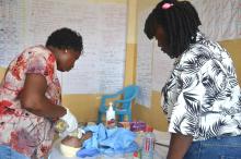 Midwives and nurses during the hands-on EmONC training