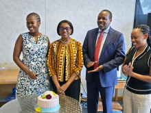 WR with former RD, Dr. Matshidiso Moeti and other staff members