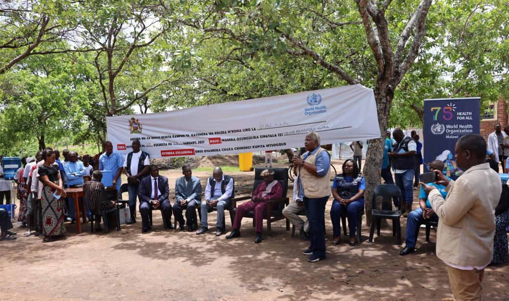 The launch of the oral cholera vaccination campaign in the affected areas