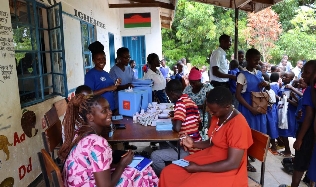 In progress, the oral cholera vaccination campaign at Ighembe in Karonga